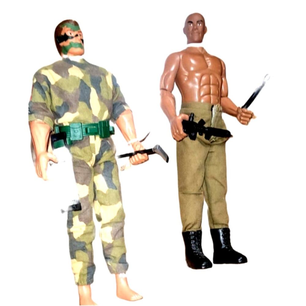 G  2 Vintage In Time Production Soldiers+ Weapons Lot  G